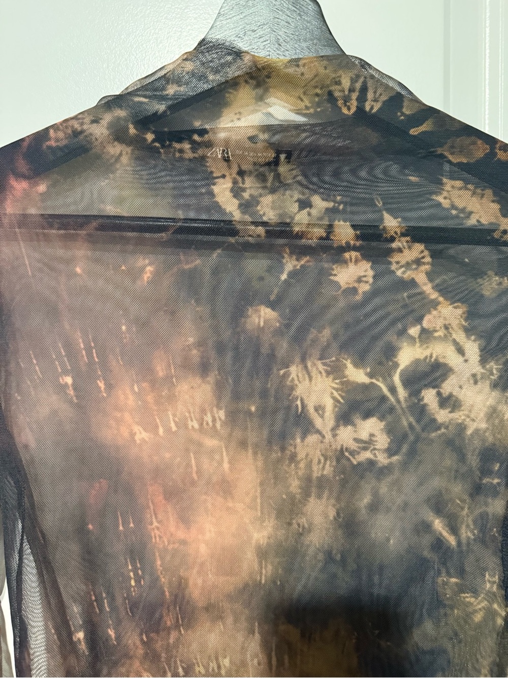 Zara Multicolor Sheer/Mesh TOP - Picture 3 of 3